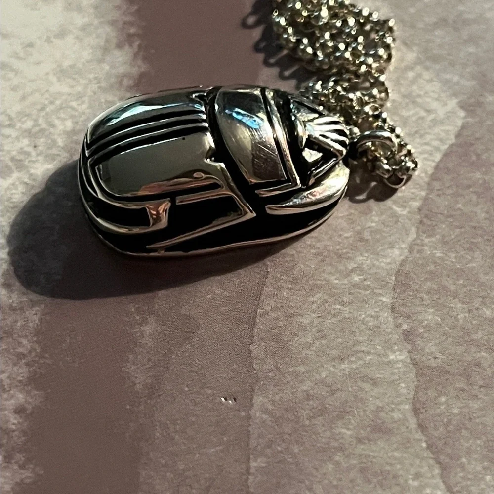 Tiffany & Co. Silver Scarab necklace NO LONGER MADE RARE